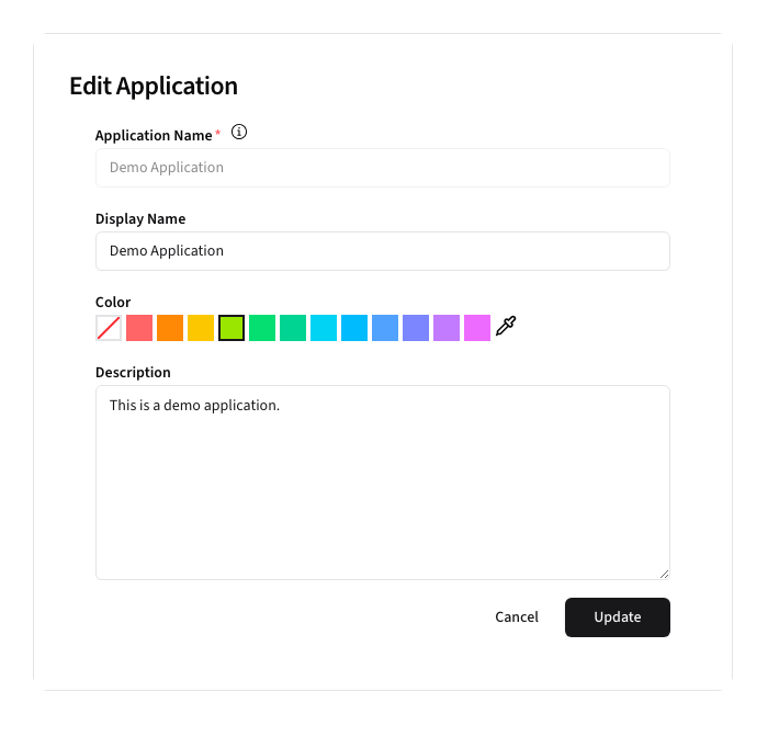 Edit Application Form