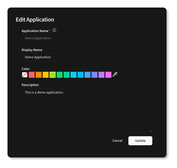 Edit Application Form