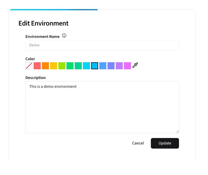 Edit Environment Form