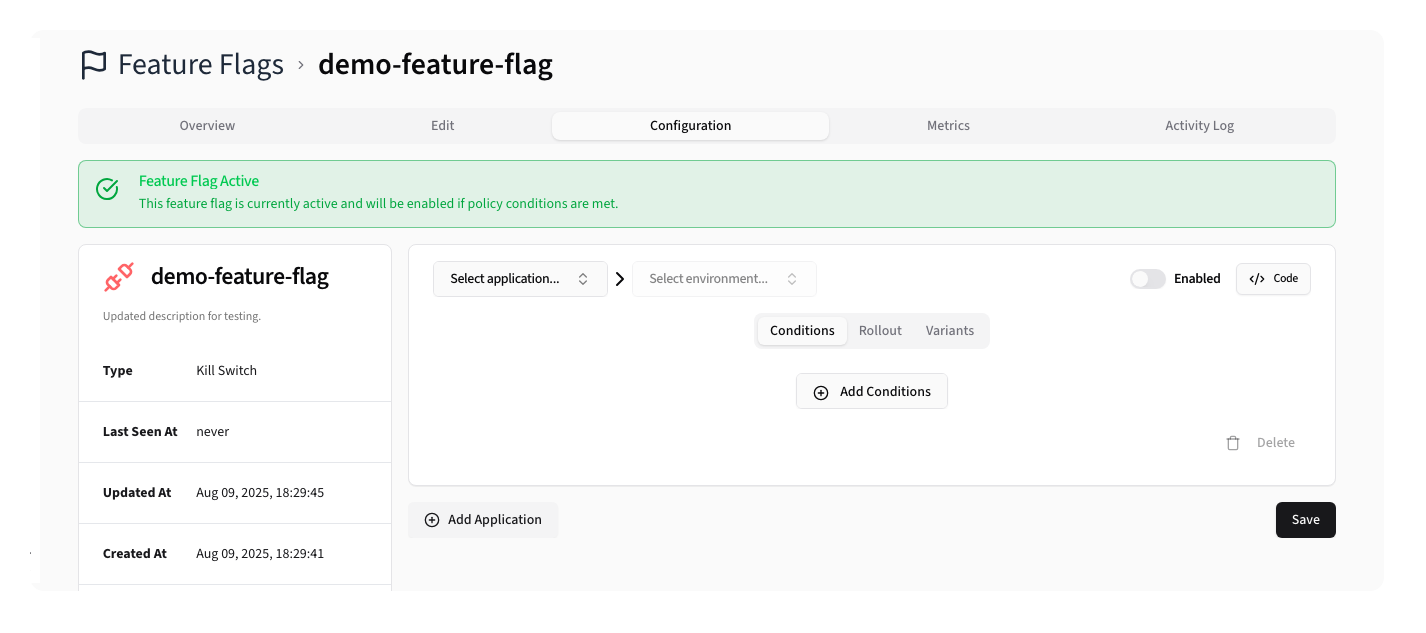Feature Flag Configuration