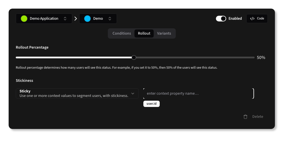Feature Flag with Configured Rollout