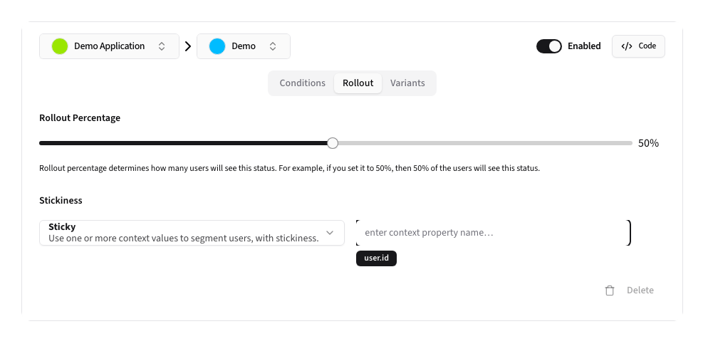 Feature Flag with Configured Rollout