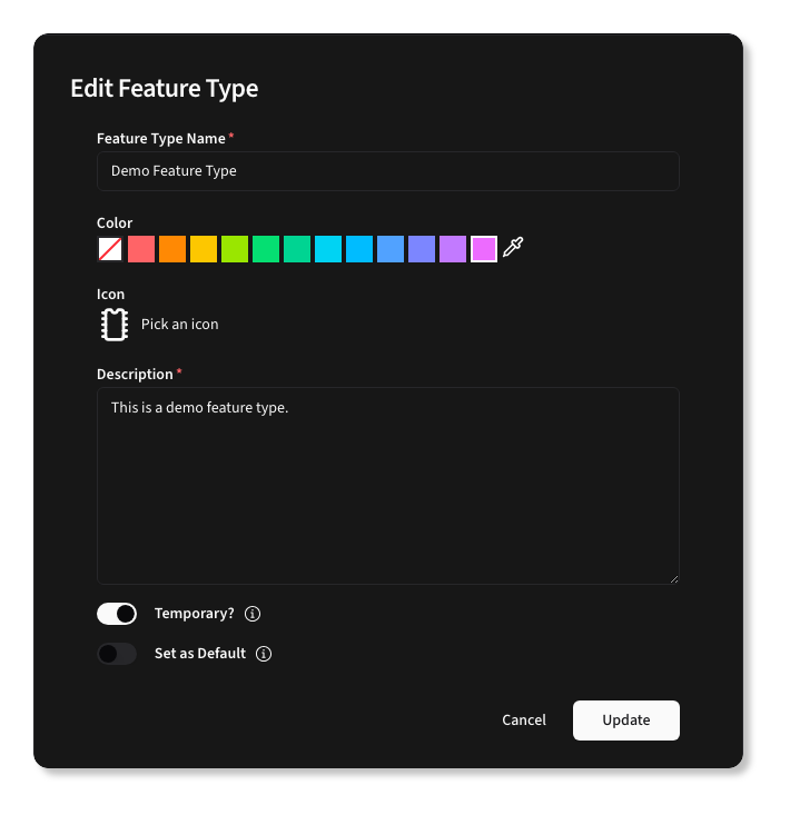 Edit Feature Type Form