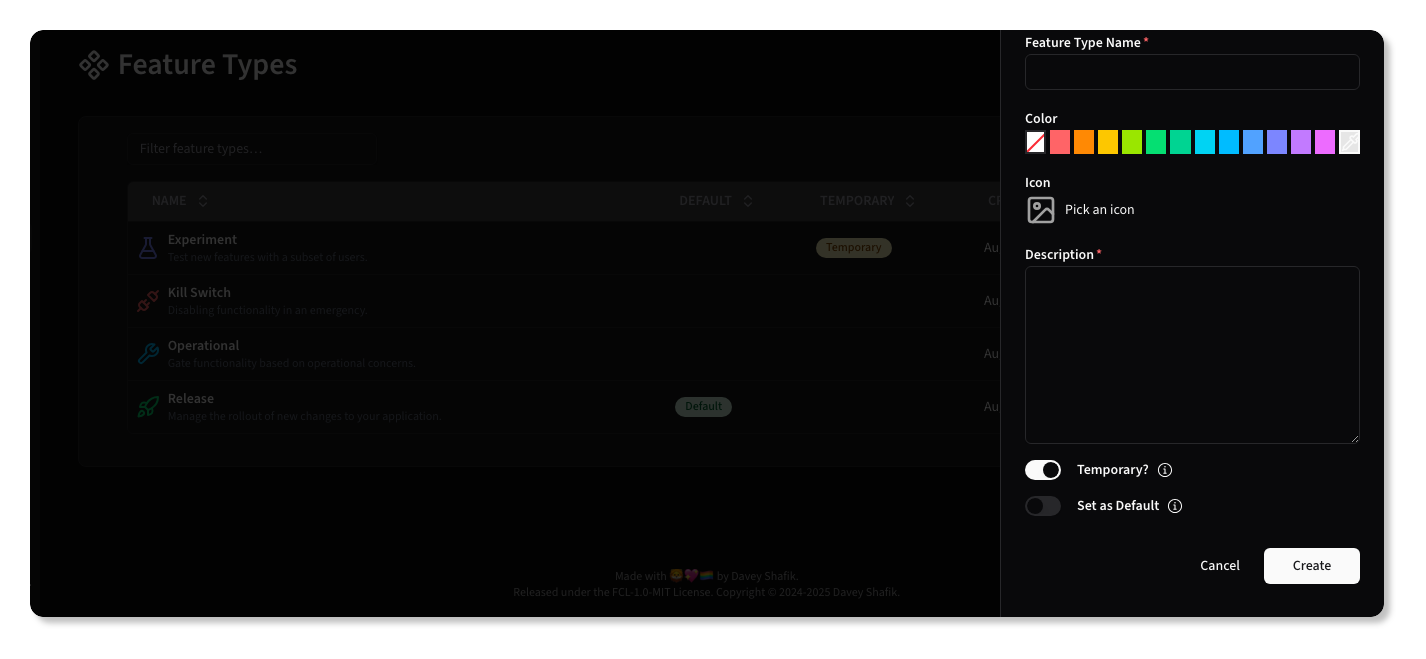 New Feature Type Form