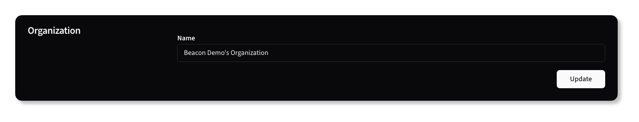 Edit Organization Form