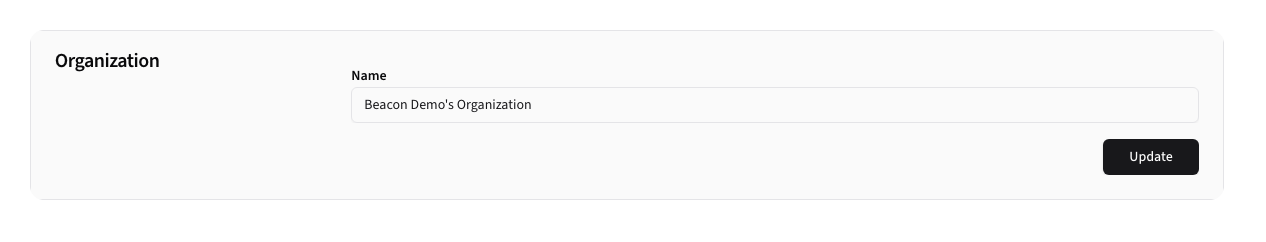 Edit Organization Form