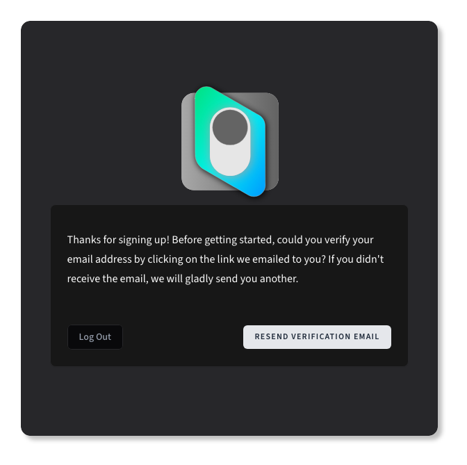 E-mail Confirmation Notice