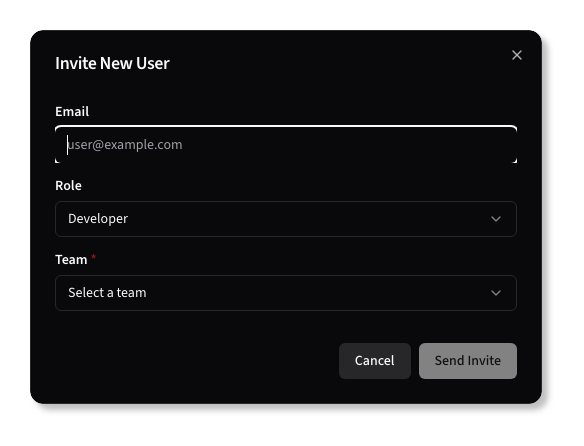 Invite User Form