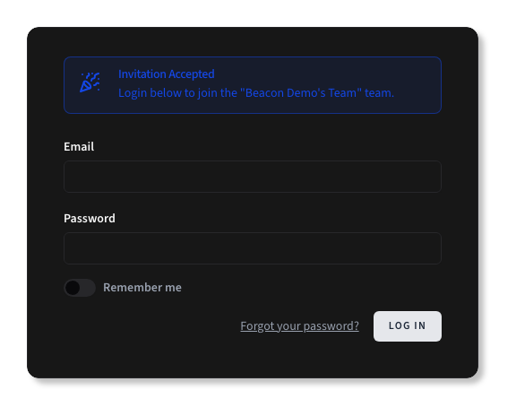 Login to Accept Invitation